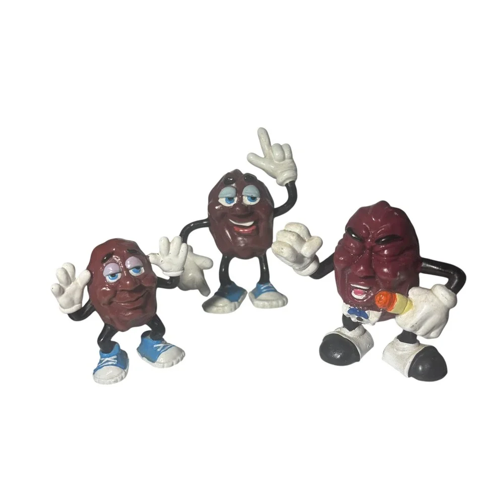 The California Raisins 1987 Calfas Set of 3‎ Figurines Vintage Collectible